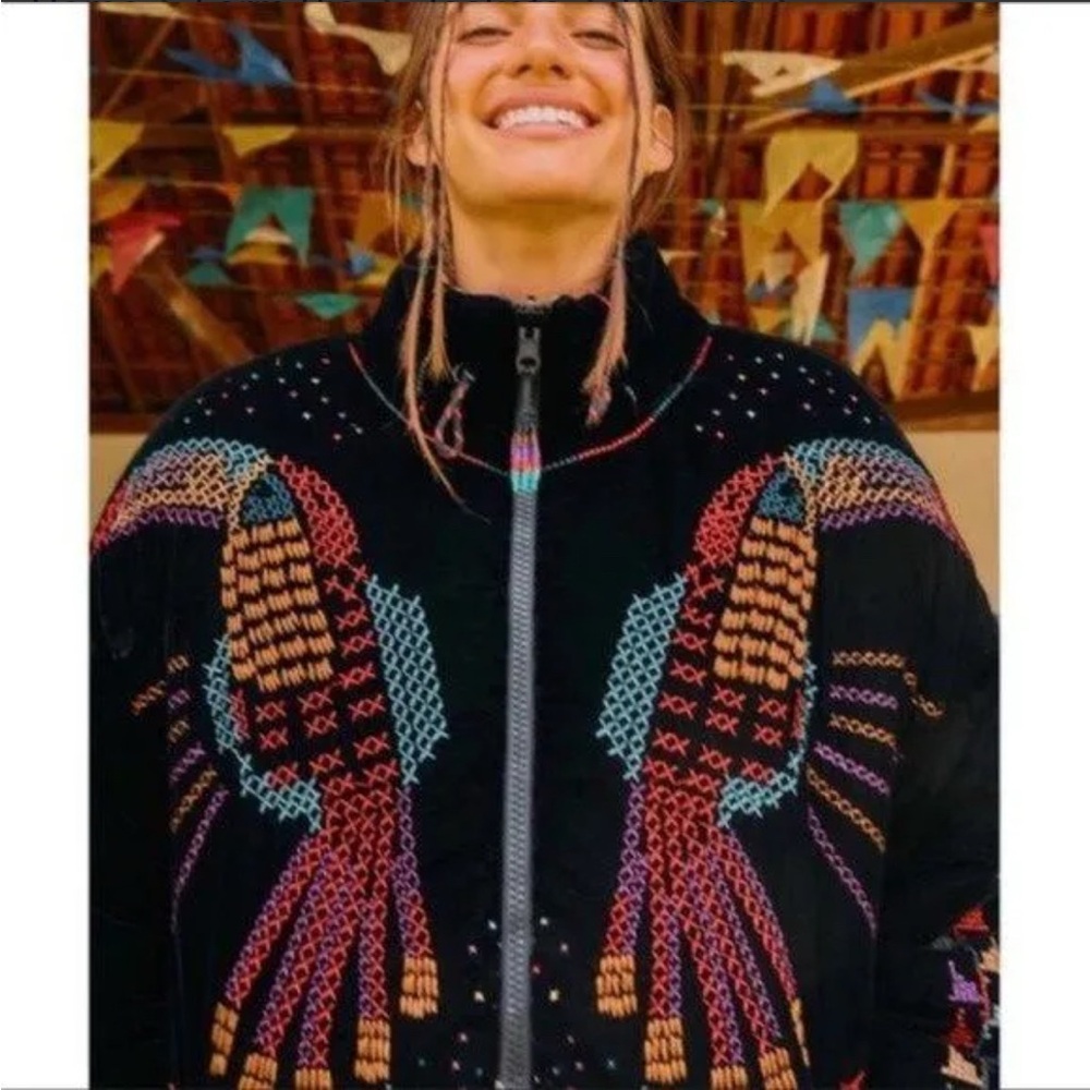 FARM Rio Embroidered tropical jacket